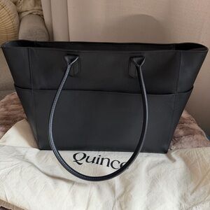Quince Italian Leather Shopper Tote